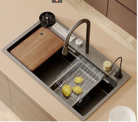 Lavadero de cocina de acero inoxidable personalizable con lavabo de lavado fácil de limpiar y capacidad de 12L