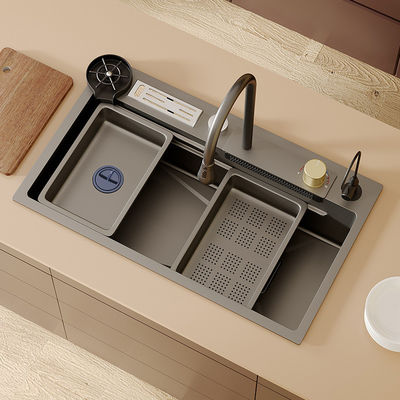 Lavadero de cocina de acero inoxidable personalizable con lavabo de lavado fácil de limpiar y capacidad de 12L