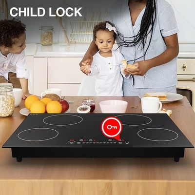 Cocina de inducción eléctrica de cerámica lisa 2200W para olla caliente y cocción radiante