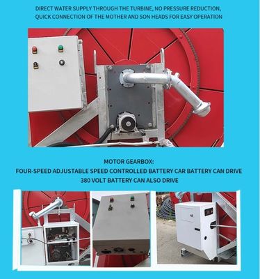 Máquina de rollo de manguera de tipo rociador doméstico de 11 kW para necesidades de riego doméstico