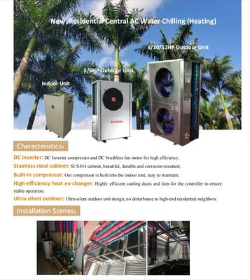 Ahorro de energía 16KW 18KW 20KW 22KW Bombas de calor aire a agua con compresor de inversor