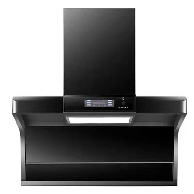 Casas de aluminio cocina moderna chimenea isla a medida curva extractor de capucha de vidrio de rango