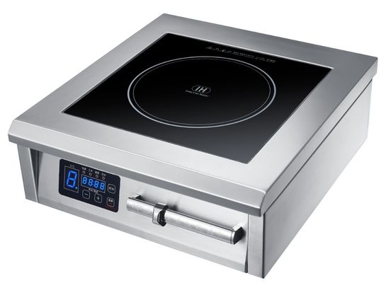 Cocina de inducción comercial de 220 V cuadrados 2000w con encendido cerámico piezoeléctrico