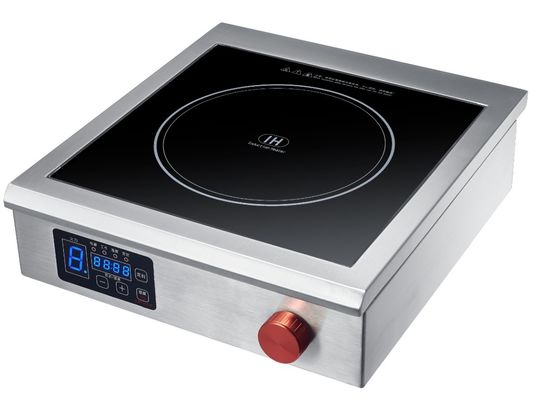 Cocina de inducción comercial de 220 V cuadrados 2000w con encendido cerámico piezoeléctrico
