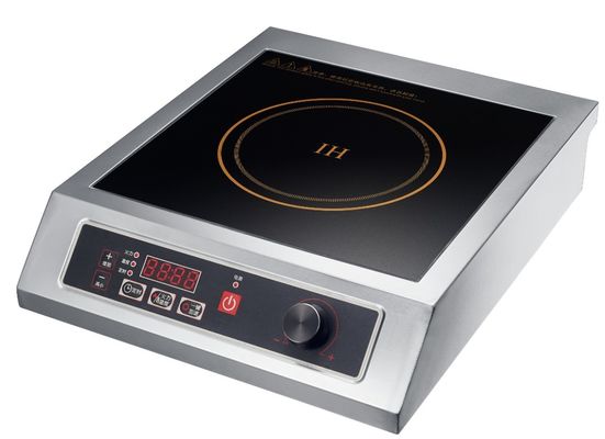 Cocina de inducción comercial de 220 V cuadrados 2000w con encendido cerámico piezoeléctrico