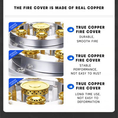 Fuego de gas piezo-ignición automática Tengao de metal borde de la mesa de la parte superior del botón del botón Gas natural