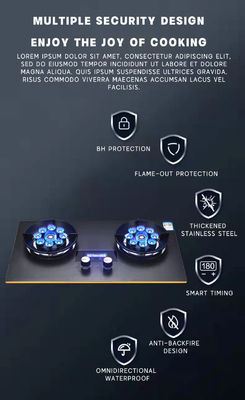Fuego de gas piezo-ignición automática Tengao de metal borde de la mesa de la parte superior del botón del botón Gas natural
