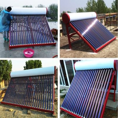 Circulación directa Panel solar dividido Calentador de agua 150L 200L 240L 300L tubo de evacuación