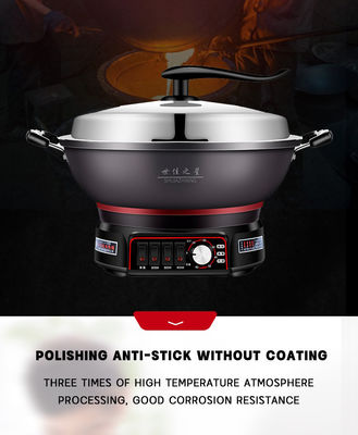 Pansilla de cocción eléctrica multifunción con tapa de vidrio templado visible Pansilla de cocción 40 Cm