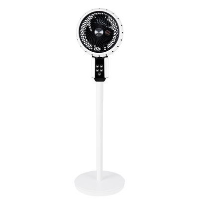 Hotel 50 pulgadas Blanco Negro Pedestal ventilador con batería recargable y control remoto