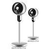 Hotel 50 pulgadas Blanco Negro Pedestal ventilador con batería recargable y control remoto