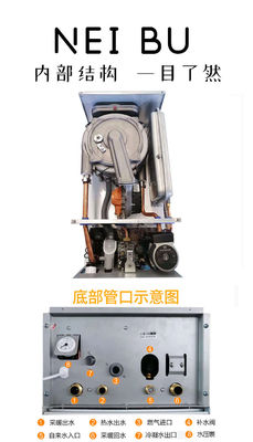 Balance Tipo de escape Combinado de calderas de gas montadas en la pared Perfecto para calefacción de sala de estar