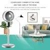 Obtener el ventilador de pedestal oscilante de 16 pulgadas con 5 cuchillas AS control remoto y motor de CA