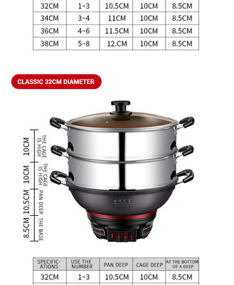 Maceta de cocina negra multifunción sin pegamento para cocinar convenientemente