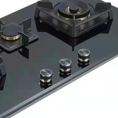 Protección contra llamas Estufas de gas de vidrio con encendido electrónico y 3 quemadores
