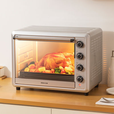 Horno eléctrico con control de temporizador mecánico Horno de freír con aire y bandeja de cocción con pantalla LCD