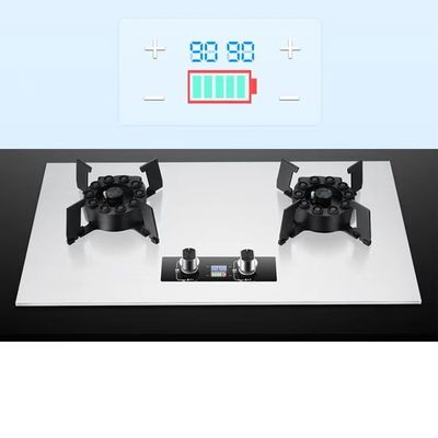 Aparato de cocina de cocina Tengao de metal borde de la mesa de la parte superior del botón del botón Gas natural / estufa de gas de doble quemador