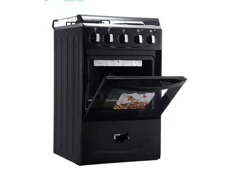 Fuego de acero inoxidable Furnotel 4 Fuego de gas de quemador con horno doble cocina