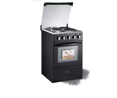 Fuego de acero inoxidable Furnotel 4 Fuego de gas de quemador con horno doble cocina