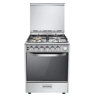 Fuego de acero inoxidable Furnotel 4 Fuego de gas de quemador con horno doble cocina