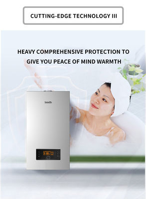 Calentamiento doméstico 20KW 24KW Mini caldera combinada de gas con 2 intercambiadores de calor montados en la pared