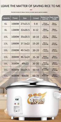 Cocina de arroz para el hogar 1.8L 500W 700W 110V/220V multifunción