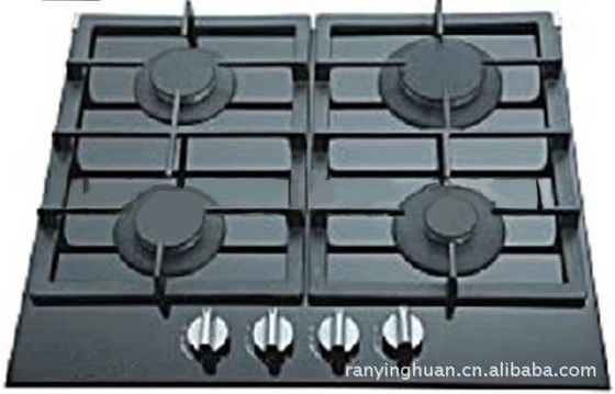 Cubierta de gas de 60 cm con material de superficie de vidrio templado y 4 quemadores