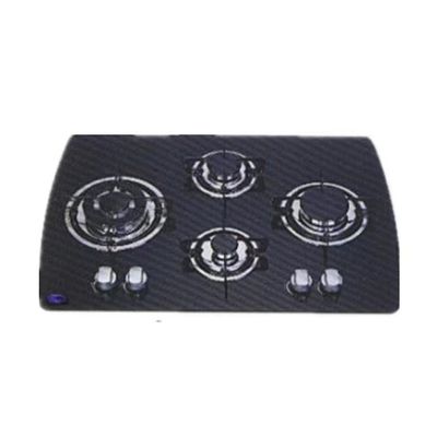 Cubierta de gas de 60 cm con material de superficie de vidrio templado y 4 quemadores