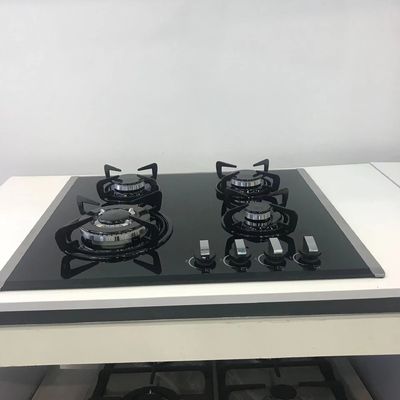 Cubierta de gas de 60 cm con material de superficie de vidrio templado y 4 quemadores