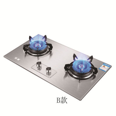 Moderno diseño 2 estufa de gas de quemador con ignición electrónica y cocina de vidrio templado
