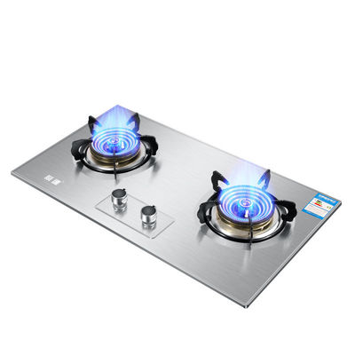 Moderno diseño 2 estufa de gas de quemador con ignición electrónica y cocina de vidrio templado