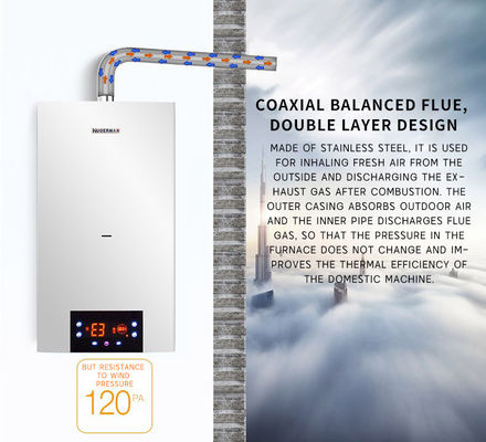 Calderas de gas natural de 20 kW para calefacción doméstica de acero inoxidable
