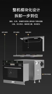 Cuarto de cocina de gas integrado con caparazón de bajo ruido, asado al vapor con micro-avar y horno