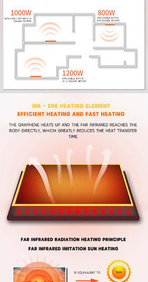 Sala de garaje con pantalla plegable Calentador de pared Grafeno de carbono Cristal de calefacción Panel eléctrico de calefacción infrarroja