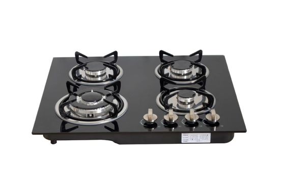 Cocina de horno de gas con 2 quemadores y perno de metal de anillo de acero inoxidable