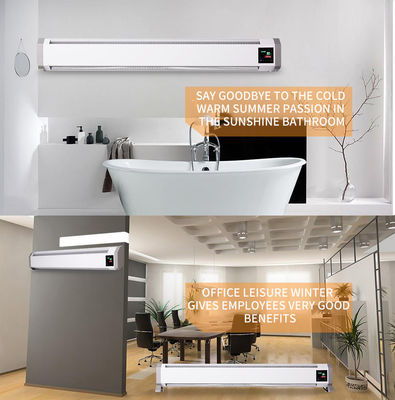 Calentador de paneles de cristal de carbono blanco infrarrojo de 2000W para sala de estar Calentador de baño RV