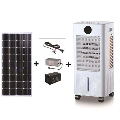 Molde privado Dc12v Energía solar Cooler de aire evaporativo Control remoto Agua solar