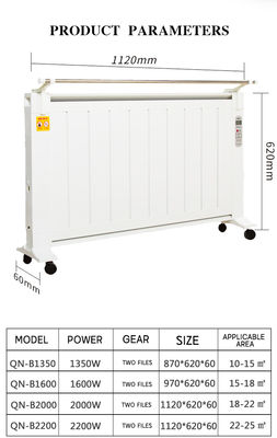 Panel de calefacción infrarrojo independiente con elemento de calefacción de fibra de carbono 220-240V/50HZ