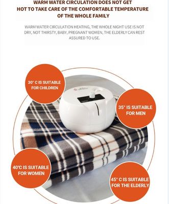 Control de temperatura inteligente de escritorio manta eléctrica de agua para calentamiento y calefacción