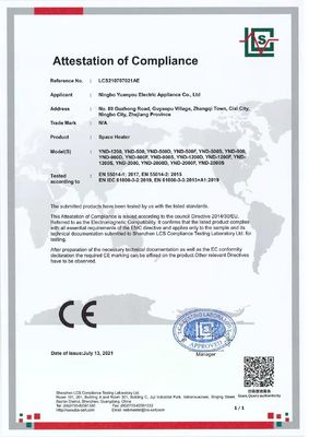 220V-240V/110V-120V PTC Ventilador de calefacción cerámico Control remoto pantalla táctil calefacción eléctrica