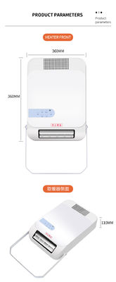 QN 1800w Sistema de apagado de seguridad automática Calentadores eléctricos portátiles en blanco