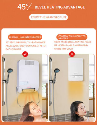 QN 1800w Sistema de apagado de seguridad automática Calentadores eléctricos portátiles en blanco