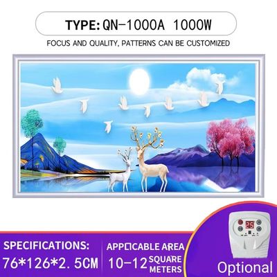 NO Panel eléctrico privado montado en la pared del molde Calentador infrarrojo 1000W Placa de cristal de carbono