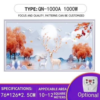 Controlador termostático opcional Calentador de habitación de pared de cristal de carbono para el hogar