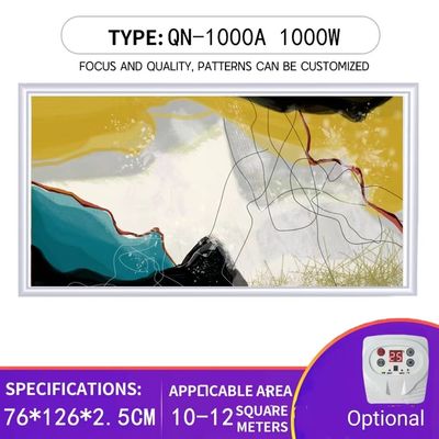 Controlador termostático opcional Calentador de habitación de pared de cristal de carbono para el hogar