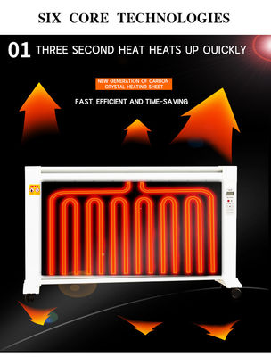 Calentador eléctrico para el hogar inteligente con 1350W Graphene Mica Plate Heating 1350W
