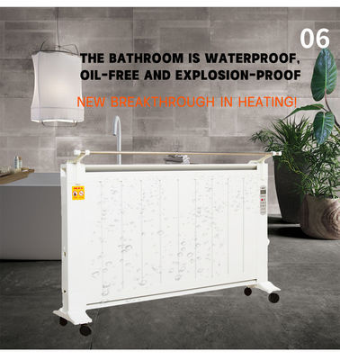 Calentador eléctrico de 2400W convección infrarroja radiador de calefacción de cristal de carbono para dormitorio