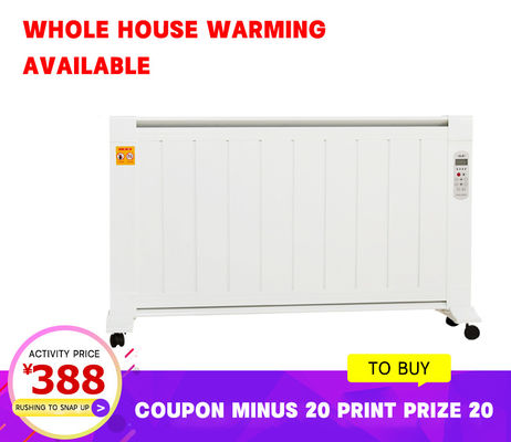 Radiador eléctrico infrarrojo de 1350W con control inteligente y elemento de calefacción de fibra de carbono