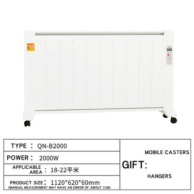 Calentador convector portátil de baño blanco de 2000W con fuente de energía eléctrica