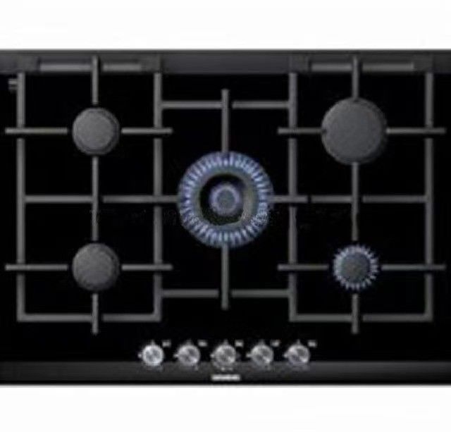 Superficie de vidrio templado Tipo de cocina eléctrica quemador de bobina radiante 5 quemadores estufa de gas